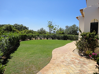 lawn to the side of the villa