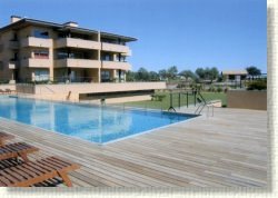 View of apartment (the right of the building) from the swimming pool